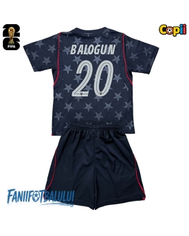 Statele Unite Folarin Balogun #20 Echipament de Fotbal Replică Mondial 2026 Copii Deplasare (+ Șorturi)